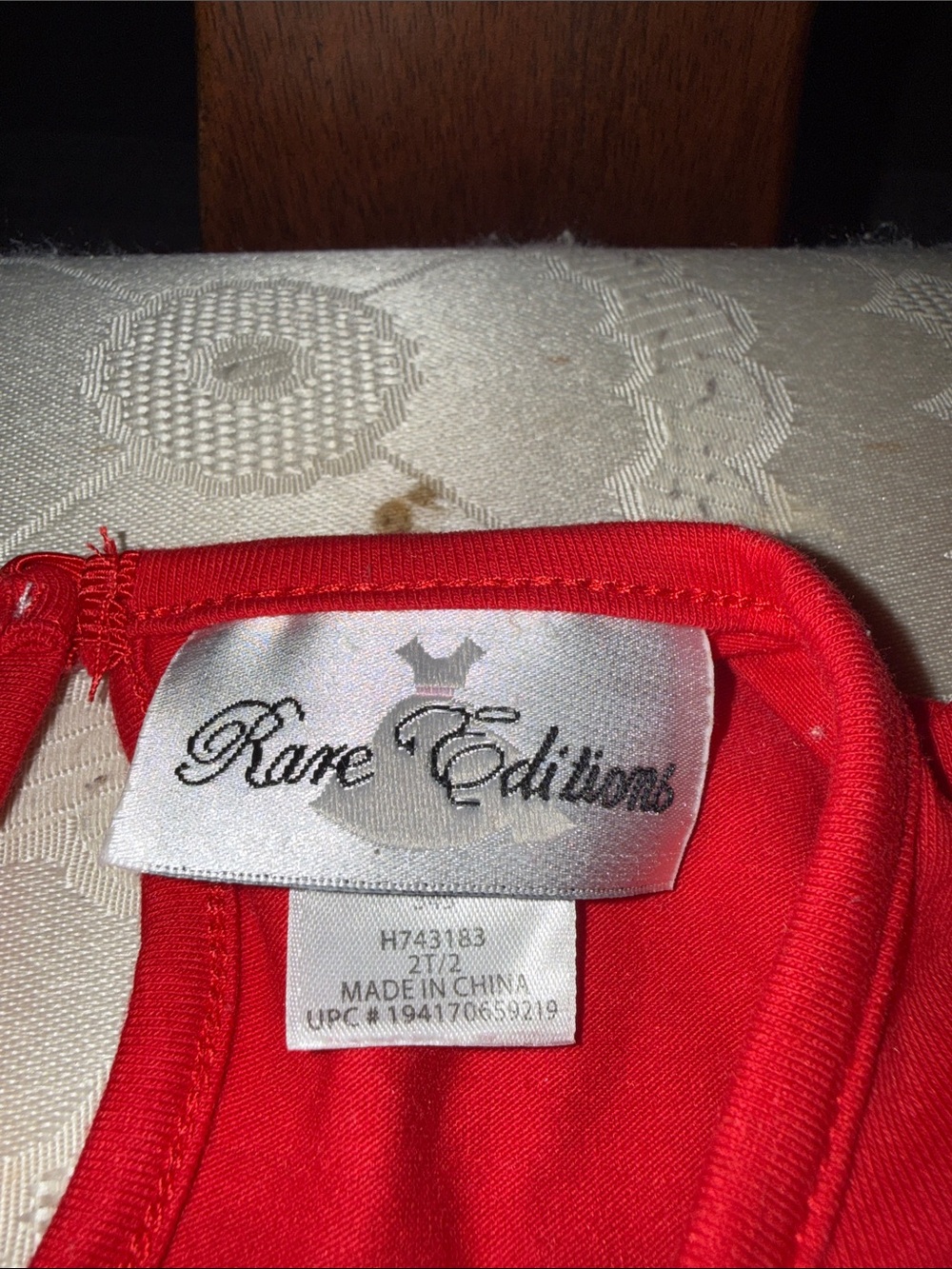 Rare Editions Red & White Reindeer Ruffle Pajama Set - Picture 4 of 5